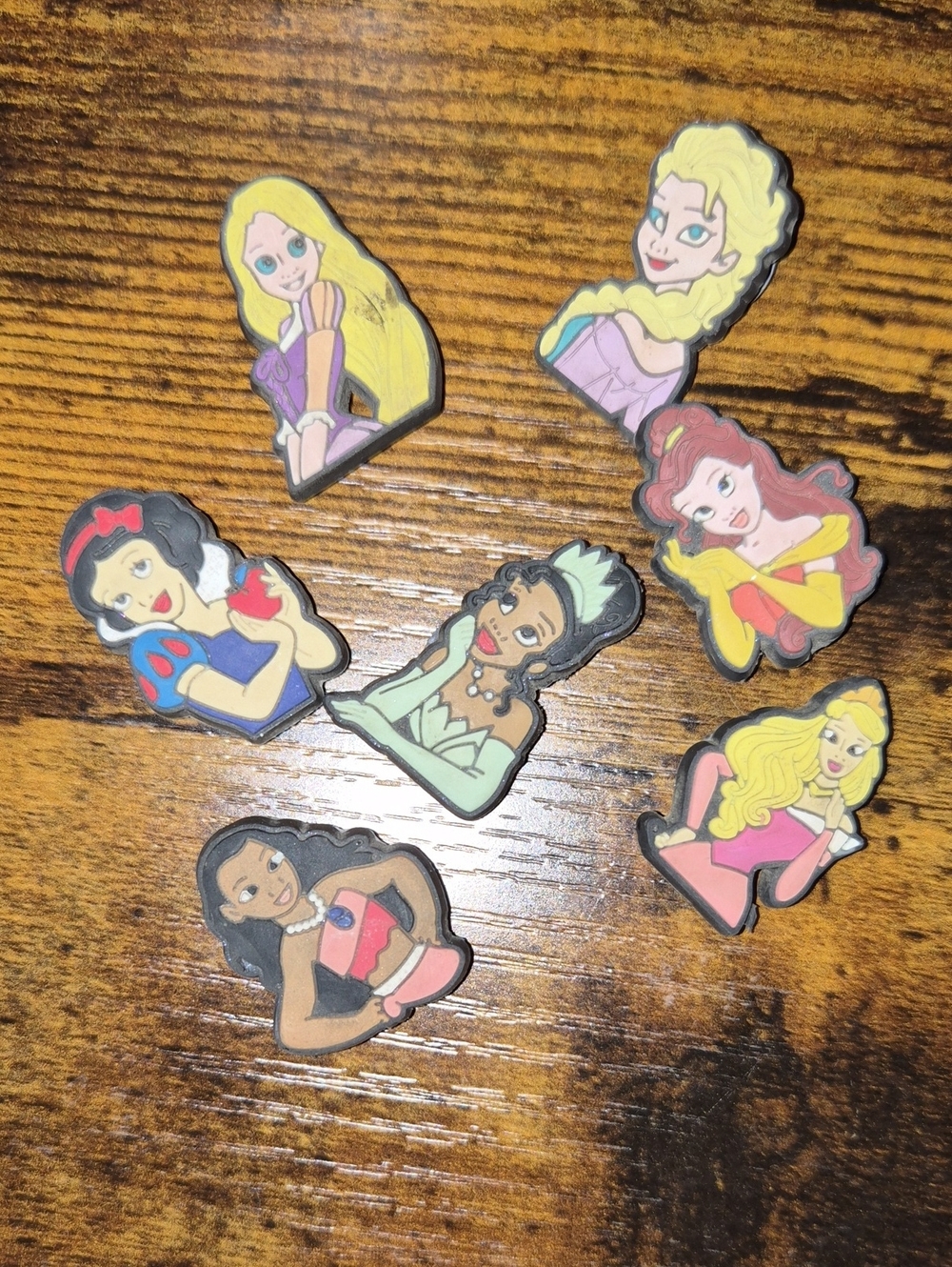 Disney Princess Character Crocs Shoe Charms - Assorted Pastel Colors